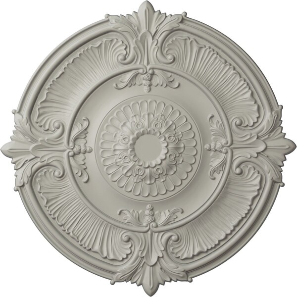 Ekena Millwork Attica Acanthus Leaf Ceiling Medallion (Canopies up to 4 5/8"), 53 1/2"OD x 3 1/2"P, Pot of Cream CM53ATPCF - main